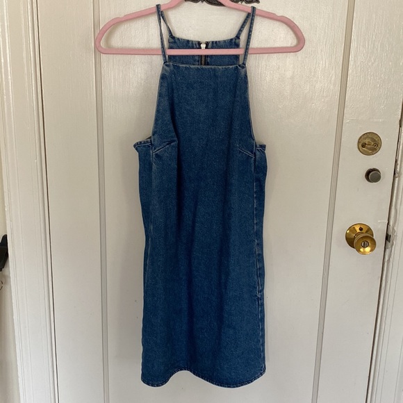 TOPSHOP Moto denim dress with pockets! - Picture 2 of 5